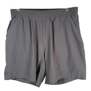 Rhone Gym Shorts Athletic Gray Mens Medium Lined Workout Drawstring 7" Inseam